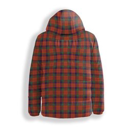 ScotsTee Shop Scottish Nicolson Ancient Crest Tartan Down Jacket Winter White Duck Down Plaid