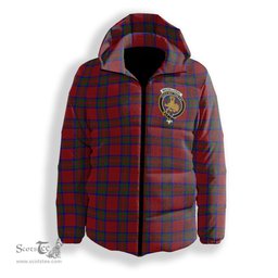 ScotsTee Shop Scottish MacGillivray Crest Tartan Down Jacket Winter White Duck Down Plaid