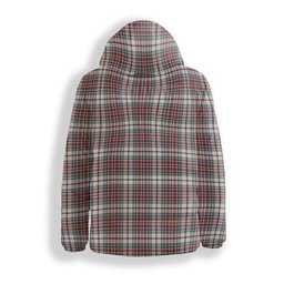 ScotsTee Shop Scottish MacBain Dress Modern Crest Tartan Down Jacket Winter White Duck Down Plaid