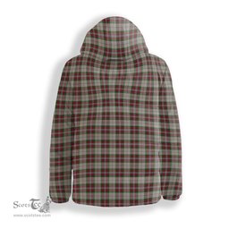ScotsTee Shop Scottish McLean Dress Crest Tartan Down Jacket Winter White Duck Down Plaid