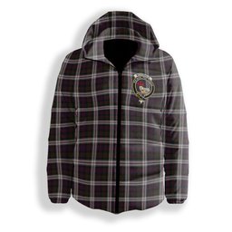 ScotsTee Shop Scottish McDonald Dress Crest Tartan Down Jacket Winter White Duck Down Plaid