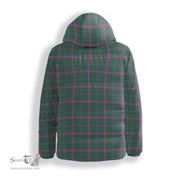 ScotsTee Shop Scottish Pitcairn Hunting Ancient Crest Tartan Down Jacket Winter White Duck Down Plaid