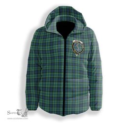 ScotsTee Shop Scottish MacNeill of Colonsay Ancient Crest Tartan Down Jacket Winter White Duck Down Plaid
