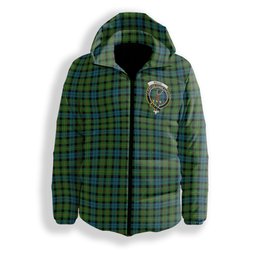 ScotsTee Shop Scottish Rollo Ancient Crest Tartan Down Jacket Winter White Duck Down Plaid