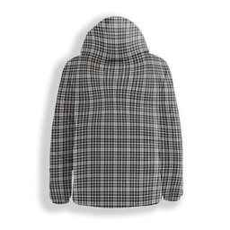 ScotsTee Shop Scottish Scott Black White Crest Tartan Down Jacket Winter White Duck Down Plaid