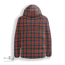 ScotsTee Shop Scottish McDuff Ancient Crest Tartan Down Jacket Winter White Duck Down Plaid