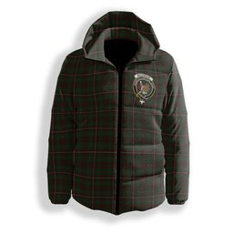 ScotsTee Shop Scottish MacKinnon Hunting 3 Crest Tartan Down Jacket Winter White Duck Down Plaid