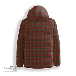 ScotsTee Shop Scottish Langlands Crest Tartan Down Jacket Winter White Duck Down Plaid