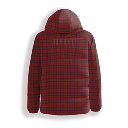 ScotsTee Shop Scottish Ross Old Crest Tartan Down Jacket Winter White Duck Down Plaid