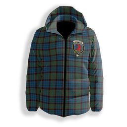 ScotsTee Shop Scottish McNeacail Hunting Crest Tartan Down Jacket Winter White Duck Down Plaid