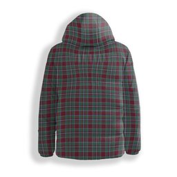 ScotsTee Shop Scottish Spens Crest Tartan Down Jacket Winter White Duck Down Plaid
