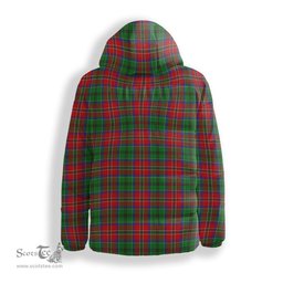 ScotsTee Shop Scottish McCulloch SC Crest Tartan Down Jacket Winter White Duck Down Plaid