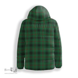ScotsTee Shop Scottish MacArthur-Fox Ancient Crest Tartan Down Jacket Winter White Duck Down Plaid