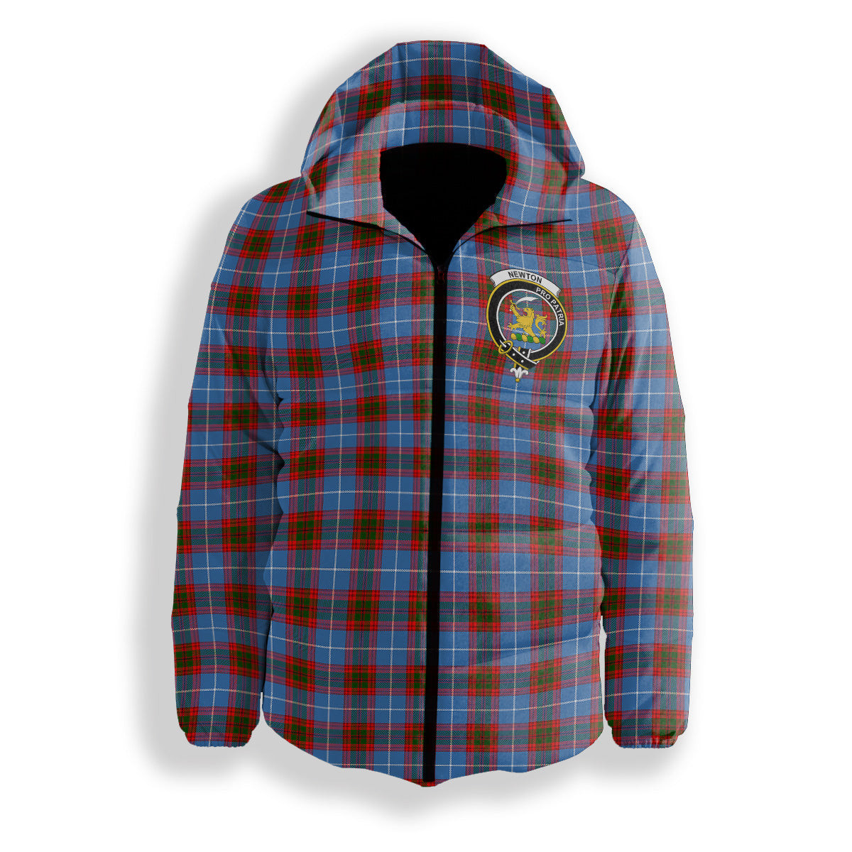 ScotsTee Shop Scottish Newton Crest Tartan Down Jacket Winter White Duck Down Plaid