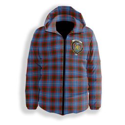 ScotsTee Shop Scottish Newton Crest Tartan Down Jacket Winter White Duck Down Plaid