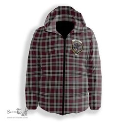 ScotsTee Shop Scottish Little Dress Crest Tartan Down Jacket Winter White Duck Down Plaid