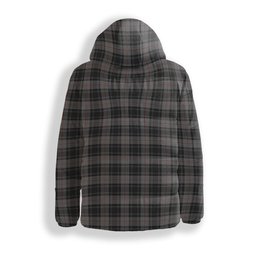ScotsTee Shop Scottish Moffat Modern Crest Tartan Down Jacket Winter White Duck Down Plaid
