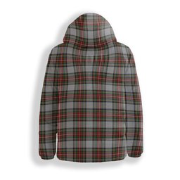 ScotsTee Shop Scottish Stewart Dress Crest Tartan Down Jacket Winter White Duck Down Plaid