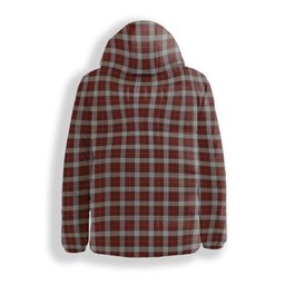ScotsTee Shop Scottish MacPhee Dress Crest Tartan Down Jacket Winter White Duck Down Plaid