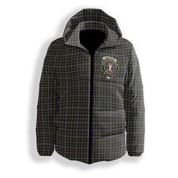 ScotsTee Shop Scottish Robertson Hunting #2 Ancient Crest Tartan Down Jacket Winter White Duck Down Plaid