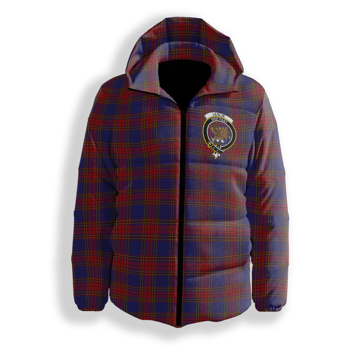 ScotsTee Shop Scottish Leslie J Cant Crest Tartan Down Jacket Winter White Duck Down Plaid