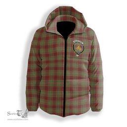 ScotsTee Shop Scottish MacGillivray Hunting Ancient Crest Tartan Down Jacket Winter White Duck Down Plaid