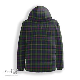 ScotsTee Shop Scottish MacKenzie Morgan Crest Tartan Down Jacket Winter White Duck Down Plaid