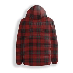 ScotsTee Shop Scottish Wemyss Crest Tartan Down Jacket Winter White Duck Down Plaid