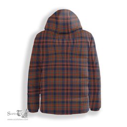 ScotsTee Shop Scottish Ogilvie 6 Crest Tartan Down Jacket Winter White Duck Down Plaid