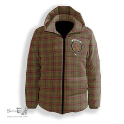 ScotsTee Shop Scottish Sutherland of Duffus Crest Tartan Down Jacket Winter White Duck Down Plaid