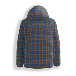 ScotsTee Shop Scottish MacBeth Ancient SC Crest Tartan Down Jacket Winter White Duck Down Plaid
