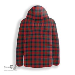 ScotsTee Shop Scottish McDuff Modern Crest Tartan Down Jacket Winter White Duck Down Plaid