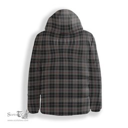 ScotsTee Shop Scottish Thompson Society Grey Crest Tartan Down Jacket Winter White Duck Down Plaid