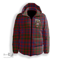 ScotsTee Shop Scottish MacColl Ancient Crest Tartan Down Jacket Winter White Duck Down Plaid