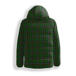ScotsTee Shop Scottish MacAlpine Modern Crest Tartan Down Jacket Winter White Duck Down Plaid
