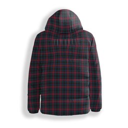 ScotsTee Shop Scottish Lindsay-McGee Modern Clan Crest Tartan Down Jacket Winter White Duck Down Plaid