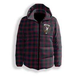 ScotsTee Shop Scottish Lindsay-McGee Modern Clan Crest Tartan Down Jacket Winter White Duck Down Plaid