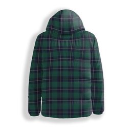 ScotsTee Shop Scottish Irvine Modern Crest Tartan Down Jacket Winter White Duck Down Plaid
