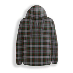 ScotsTee Shop Scottish MacDuff Dress Crest Tartan Down Jacket Winter White Duck Down Plaid