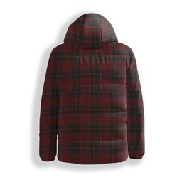 ScotsTee Shop Scottish MacDonald of Glencoe Crest Tartan Down Jacket Winter White Duck Down Plaid