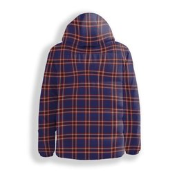ScotsTee Shop Scottish Laing of Archiestown Crest Tartan Down Jacket Winter White Duck Down Plaid