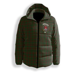 ScotsTee Shop Scottish Macnaughton Hunting Crest Tartan Down Jacket Winter White Duck Down Plaid