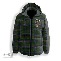 ScotsTee Shop Scottish Ogilvie Hunting 1 Crest Tartan Down Jacket Winter White Duck Down Plaid