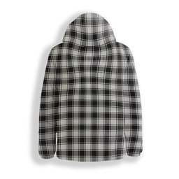 ScotsTee Shop Scottish MacPhee B&W Modern Crest Tartan Down Jacket Winter White Duck Down Plaid