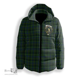 ScotsTee Shop Scottish Stewart Hunting 1 Crest Tartan Down Jacket Winter White Duck Down Plaid