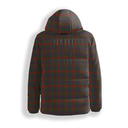 ScotsTee Shop Scottish Ross Wilsons_ Crest Tartan Down Jacket Winter White Duck Down Plaid