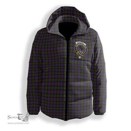 ScotsTee Shop Scottish McDonell of Glengarry Crest Tartan Down Jacket Winter White Duck Down Plaid