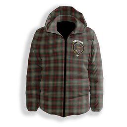ScotsTee Shop Scottish Scott Brown Ancient Crest Tartan Down Jacket Winter White Duck Down Plaid