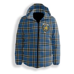 ScotsTee Shop Scottish McTavish Dress Modern Crest Tartan Down Jacket Winter White Duck Down Plaid