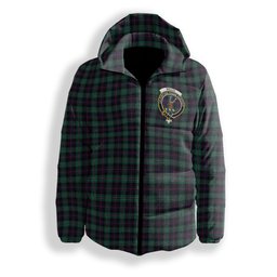 ScotsTee Shop Scottish Rollo Hunting Crest Tartan Down Jacket Winter White Duck Down Plaid